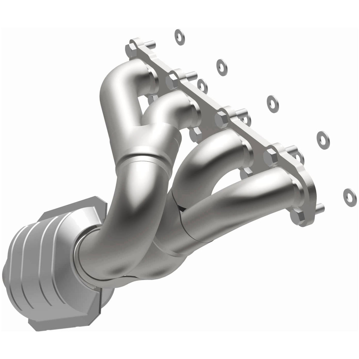Catalytic Converter with Integrated Exhaust Manifold for HM Grade Federal / EPA Compliant Direct-Fit Manifold Catalytic
