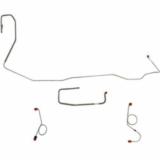 1970-73 Dodge Challenger Front Brake Line Kit Manual Drum Brakes - EKT7001SS - Front Lines Car Part People