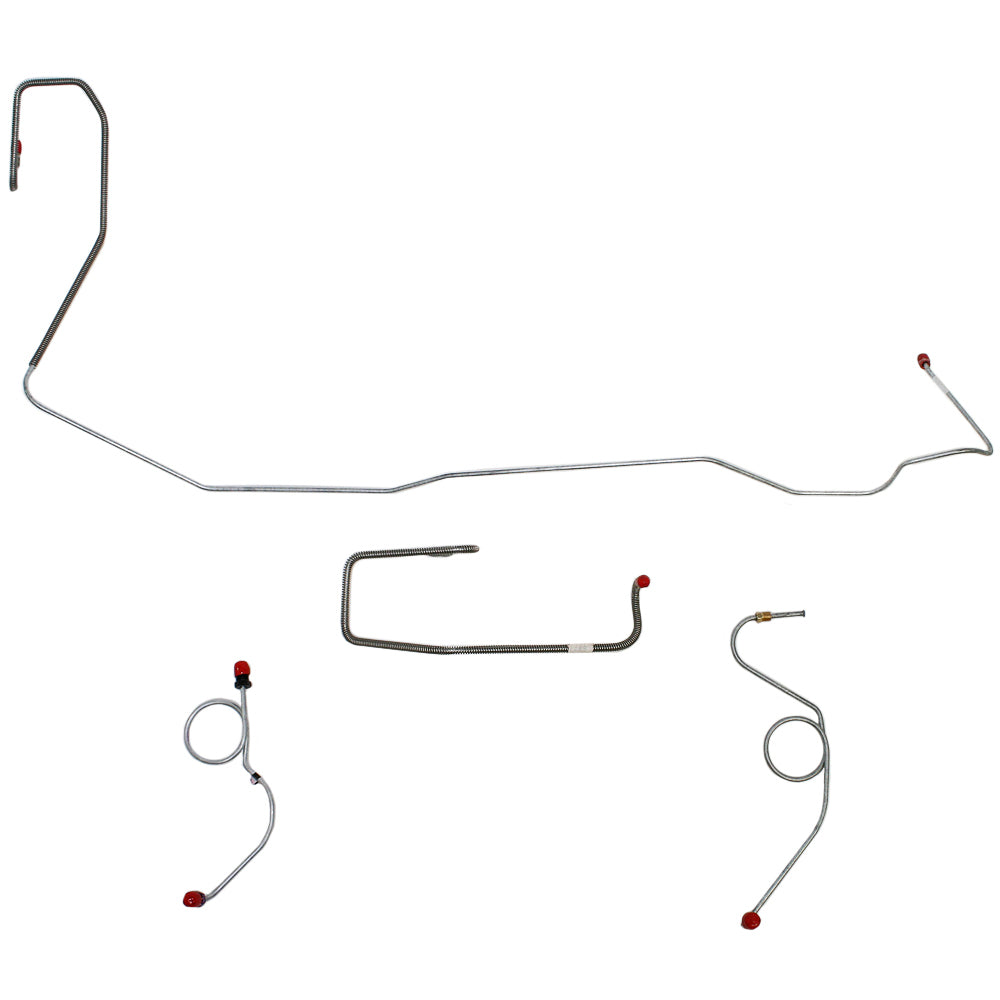 1970-73 Dodge Challenger Front Brake Line Kit Power Drum Brakes - EKT7002SS - Front Lines Car Part People