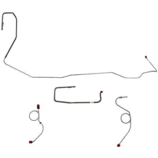 1970-73 Dodge Challenger Front Brake Line Kit Power Drum Brakes - EKT7002SS - Front Lines Car Part People