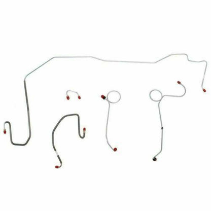 1970-71 Dodge Challenger Front Brake Line Kit Power Disc Brakes Steel EKT7005OM - Front Lines Car Part People