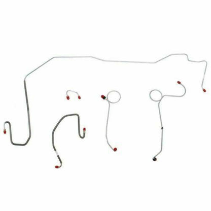 1970-71 Dodge Challenger Front Brake Line Kit Power Disc Brakes Stainless EKT7005SS - Front Lines Car Part People