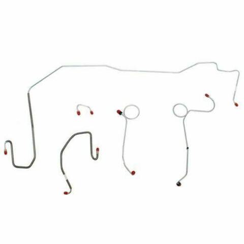 1970-71 Dodge Challenger Front Brake Line Kit Power Disc Brakes Stainless EKT7005SS