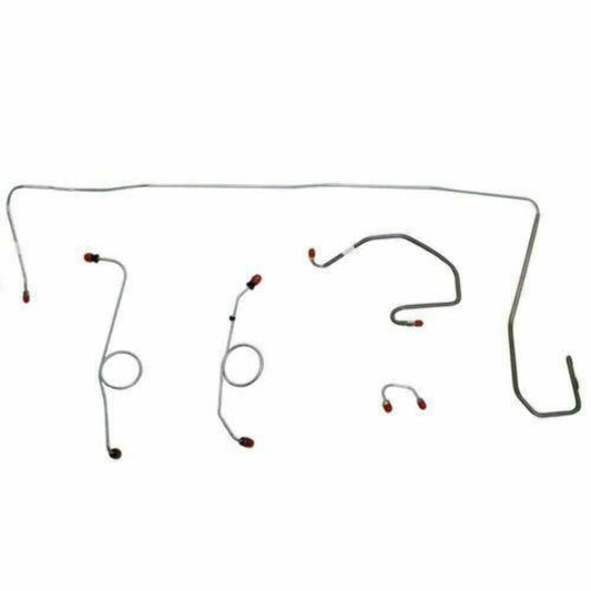 1970-71 Dodge Challenger Front Brake Line Kit Power Front Disc Brakes - EKT7007SS - Front Lines Car Part People