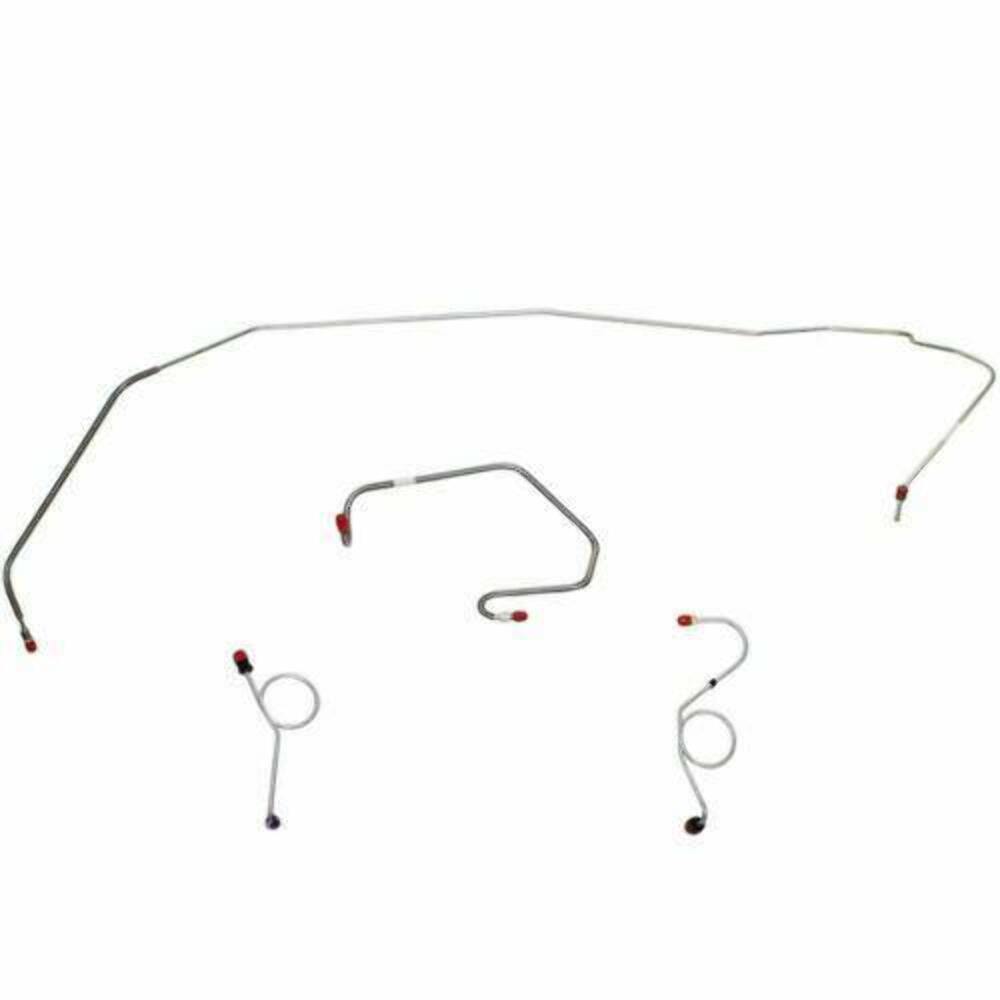 1971-73 Dodge Challenger Front Brake Line Kit Standard Drum Brakes - EKT7101SS - Front Lines Car Part People