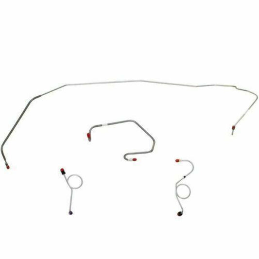 1971-73 Dodge Challenger Front Brake Line Kit Standard Drum Brakes - EKT7101SS - Front Lines Car Part People