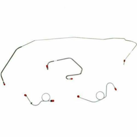 1971-73 Dodge Challenger Front Brake Line Kit Power Drum Brakes - EKT7102SS
