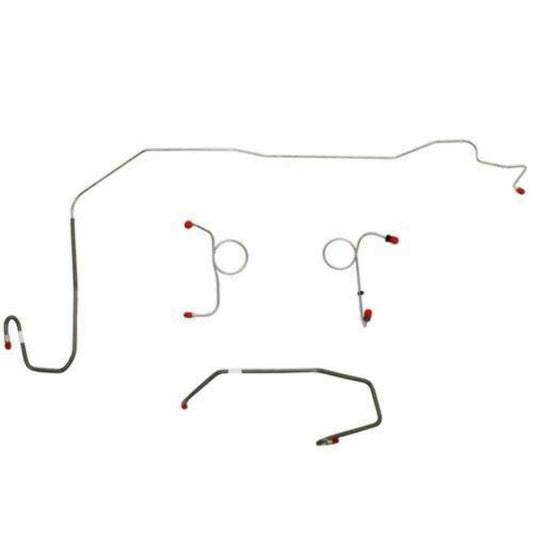 1972-73 Dodge Challenger Front Brake Line Kit Manual Disc Brakes - EKT7202SS - Front Lines Car Part People
