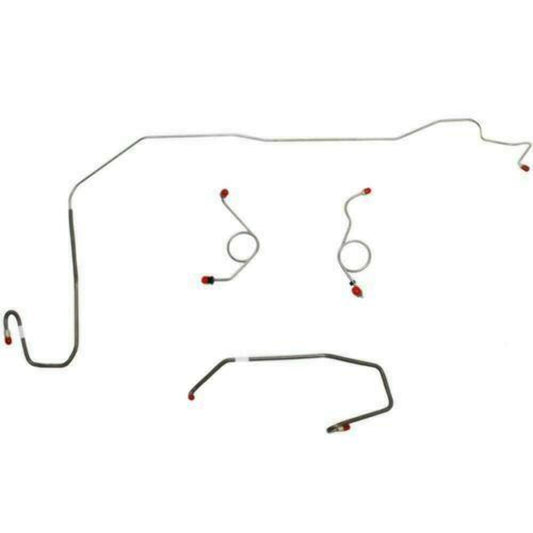 1972-73 Dodge Challenger Front Brake Line Kit Power Disc Brakes - EKT7203SS - Front Lines Car Part People