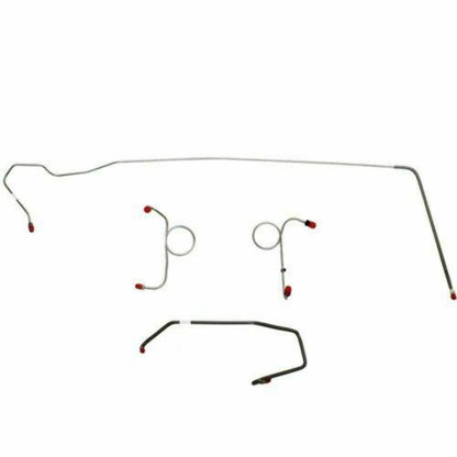 1972-73 Dodge Challenger Front Brake Line Kit Manual Disc Brakes - EKT7204SS - Front Lines Car Part People