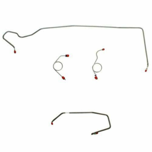 1974 Dodge Challenger Front Brake Line Kit Power Disc Brakes - EKT7405SS - Front Lines Car Part People