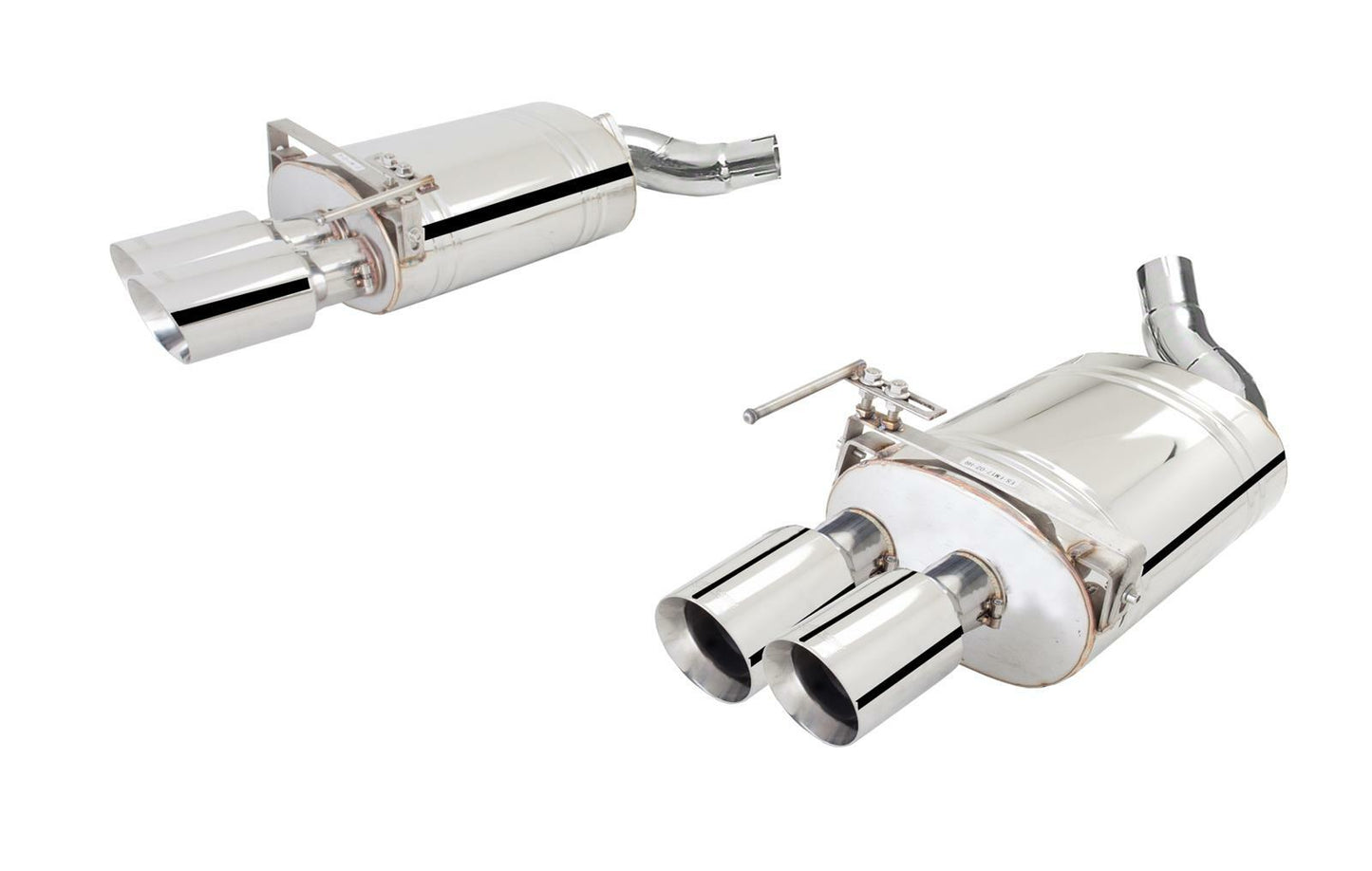 XFORCE Exhaust ES-FM18-ABS - SS Axle-Back Exhaust System w/ Quad Rear Exit