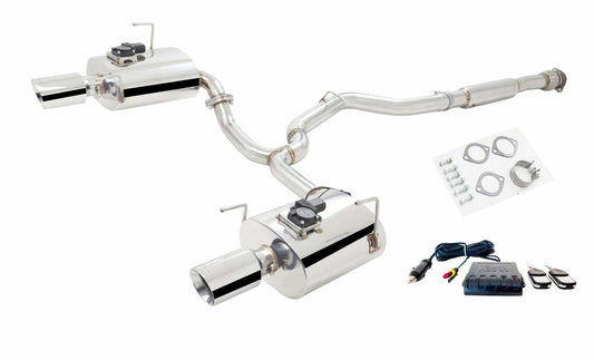 XFORCE ES-SW20-VMK-CBS Varex 304 SS High Flow Cat-Back Exhaust w/Split Rear Exit