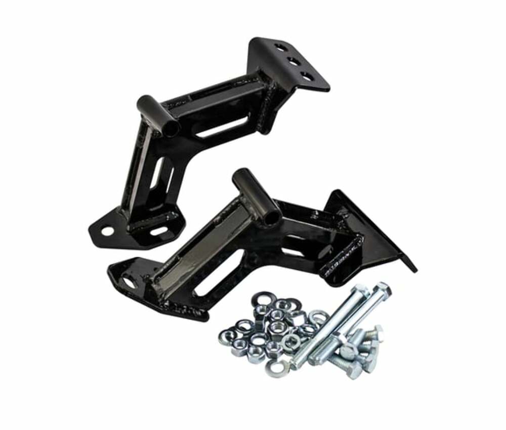 Fits 1963-67 C10 Panel Engine Mount Conversion Kit-Small Block-Black ESM6366