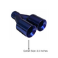 2.5" ID/3.5" OUT/10.25" Dual Round Double Wall Straight Cut Tip-Blue ET-0251BLU