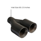Dual Round Double Wall Straight Cut Tip Powered Coat Gun Metal Grey-ET-0251GY