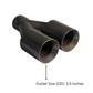 Dual Round Double Wall Straight Cut Tip Powered Coat Gun Metal Grey-ET-0251GY