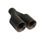 Dual Round Double Wall Straight Cut Tip Powered Coat Gun Metal Grey-ET-0251GY