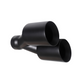 Dual Round Double Wall Straight Cut Tip Powered Coat Satin Black-ET-0251SB