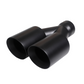 Dual Round Double Wall Straight Cut Tip Powered Coat Satin Black-ET-0251SB