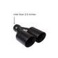 Dual Round Double Wall Straight Cut Tip Powered Coat Satin Black-ET-0251SB