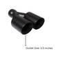 Dual Round Double Wall Straight Cut Tip Powered Coat Satin Black-ET-0251SB