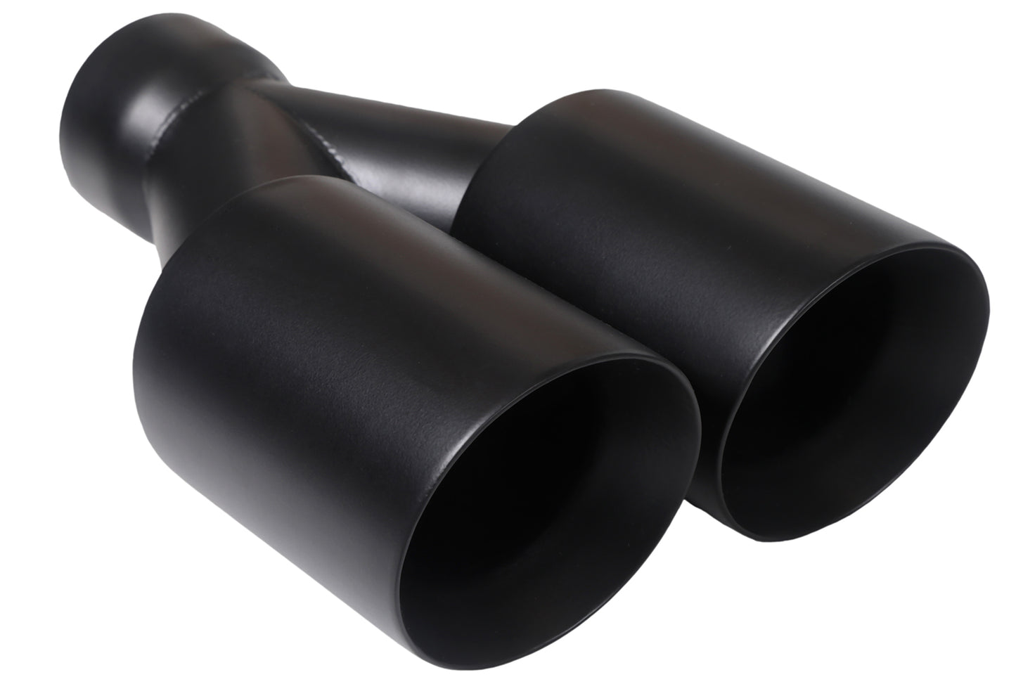 Dual Round Double Wall Straight Cut Tip Powered Coat Satin Black-ET-0251SB