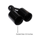 Dual Round Double Wall Slant Cut Tip Powered Coat Gloss Black-ET-025GB
