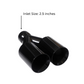 Dual Round Double Wall Slant Cut Tip Powered Coat Gloss Black-ET-025GB