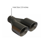 Dual Round Double Wall Slant Cut Tip Powered Coat Gun Metal Grey-ET-025GY