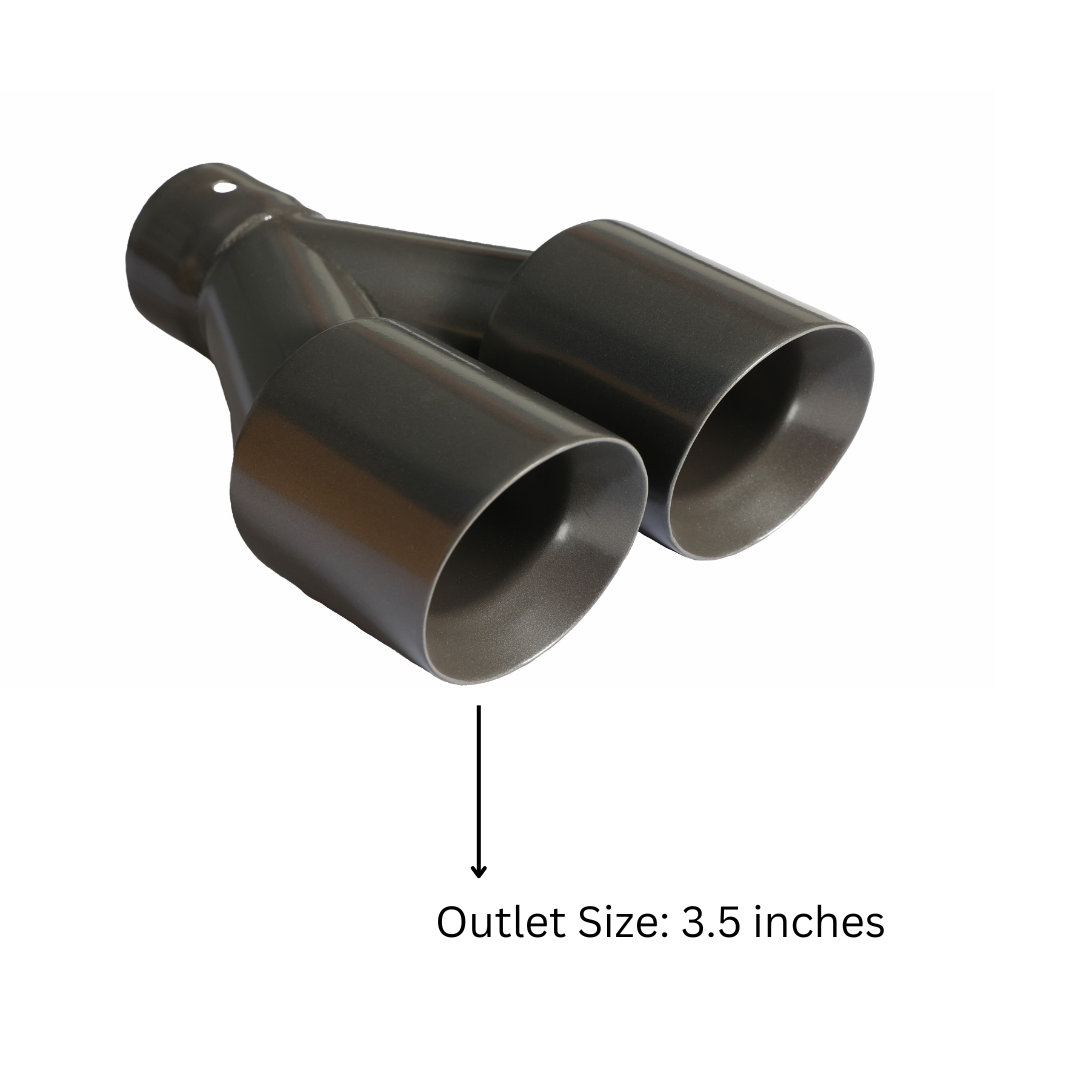 Dual Round Double Wall Slant Cut Tip Powered Coat Gun Metal Grey-ET-025GY