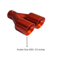 Dual Round Double Wall Slant Cut Tip Powered Coat Orange-ET-025OJ