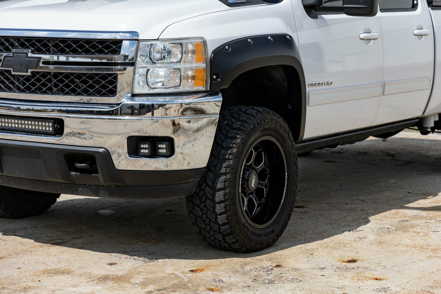 Fits Silverado 1500 (07-14) Pocket Fender Flare 6'7" & 8'Bed BlueF-C10714B-GAP