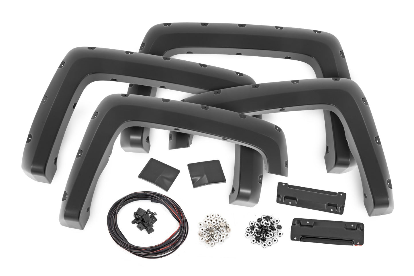 Fits Silverado 1500(14-18) Pocket Fender Flare 6'7" & 8' Bed Black F-C11412B-GBA