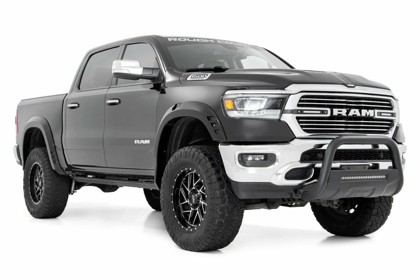 Fits Ram 1500 2WD/4WD (2019-2024) Fender Flares; SF1; PXQ Black; F-D319201-PXQ