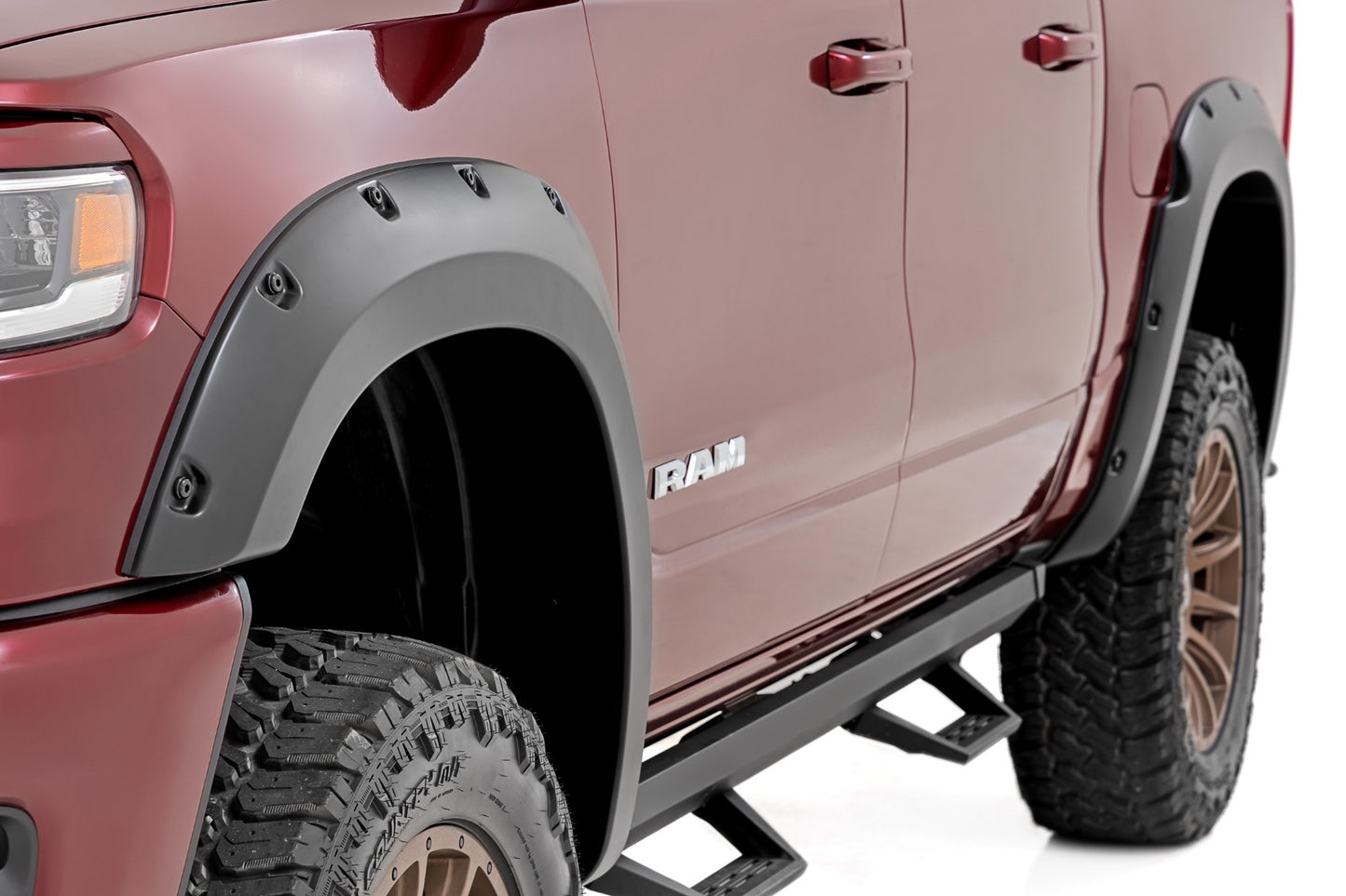 Fits Ram 1500 2&4WD (2025) Pocket Fender Flares; PSC Billet Silver F-D319205-PSC
