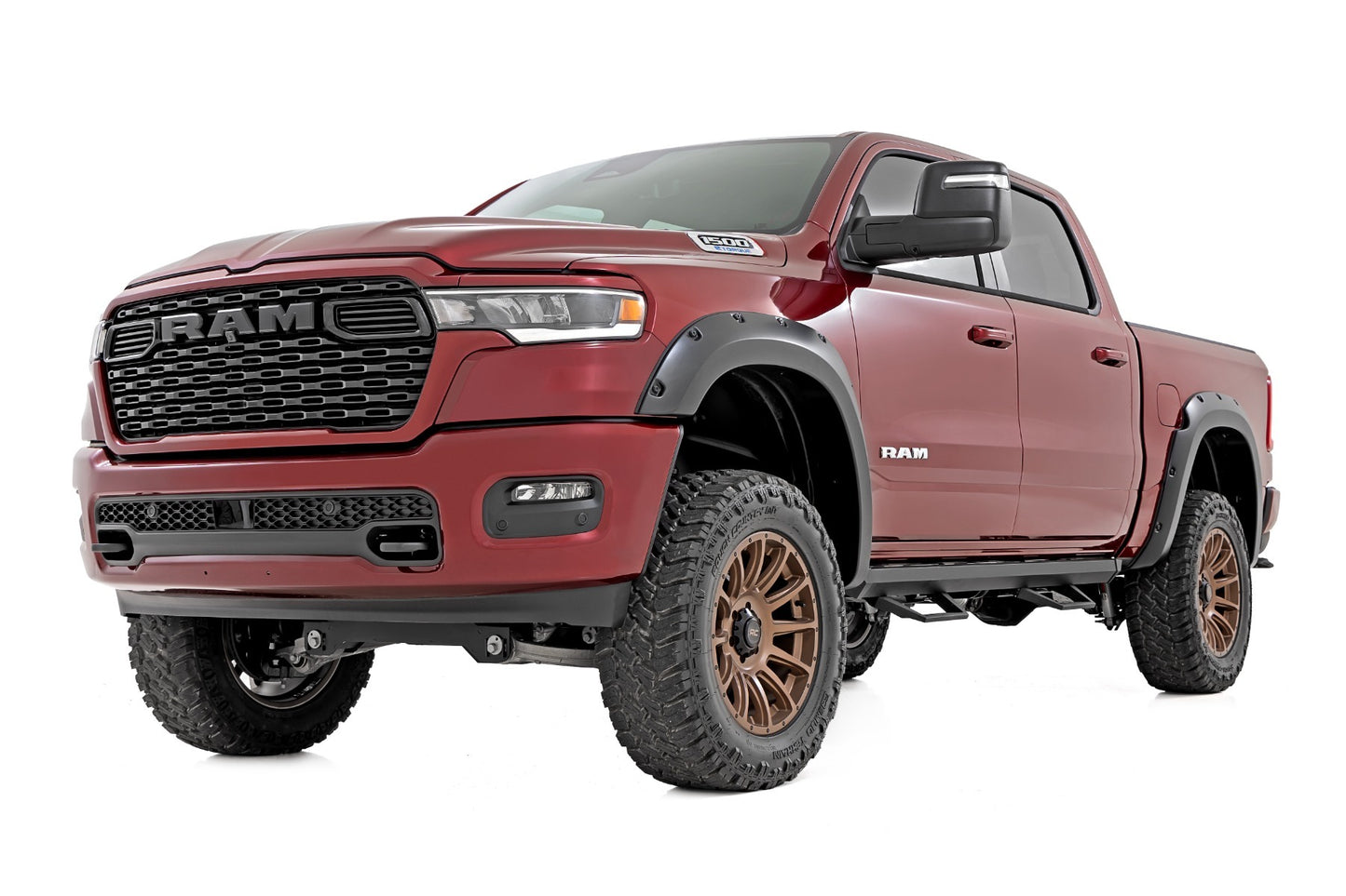 Fits Ram 1500 2&4WD (2025) Pocket Fender Flares; PW7 Bright White; F-D319205-PW7
