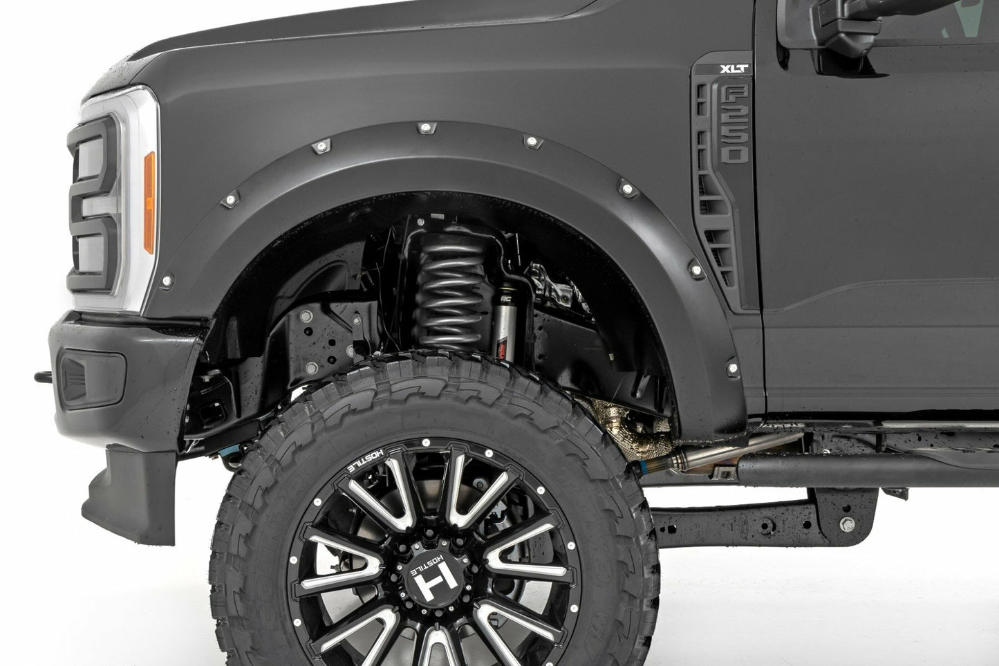 Fits Ford F-250/F-350 SD (23-24) Pocket Fender Flares; PQ Race Red; F-F20231-PQ