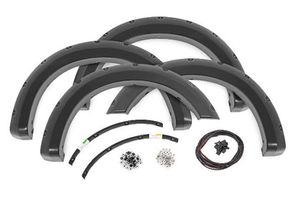 Fits Ford F-250/F-350 SD (23-24) Pocket Fender Flares; PQ Race Red; F-F20231-PQ