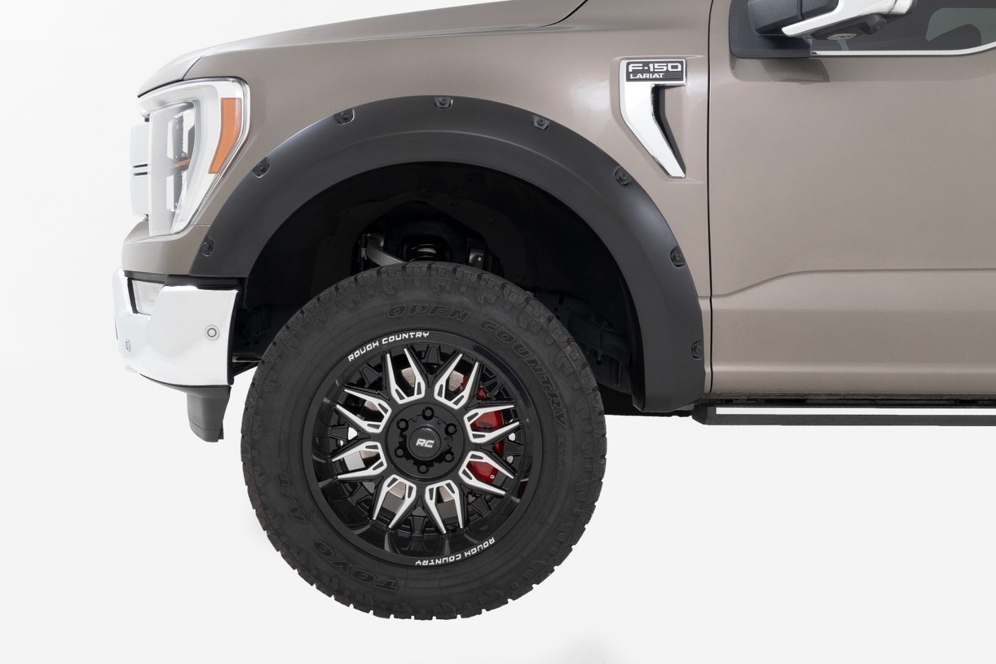 Fits Ford F-150 (2021-2024) Pocket Fender Flares DR Avalanche Gray F-F20911B-DR