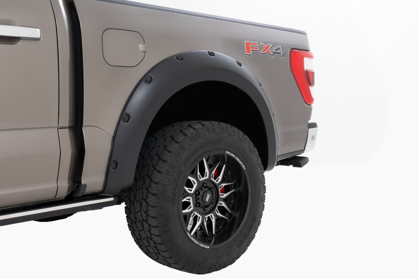 Fits Ford F-150 (2021-2024) Pocket Fender Flares JS Iconic Silver F-F20911B-JS