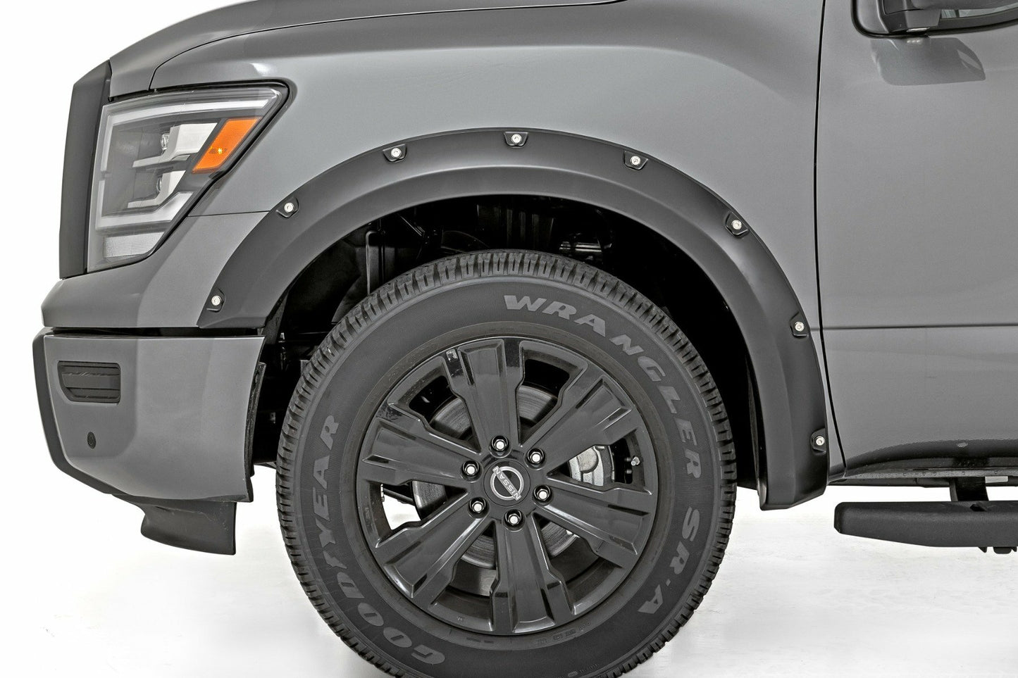Fits Nissan Titan 2WD/4WD (2017-2024) Pocket Fender Flares; Crew Cab; F-N101705A