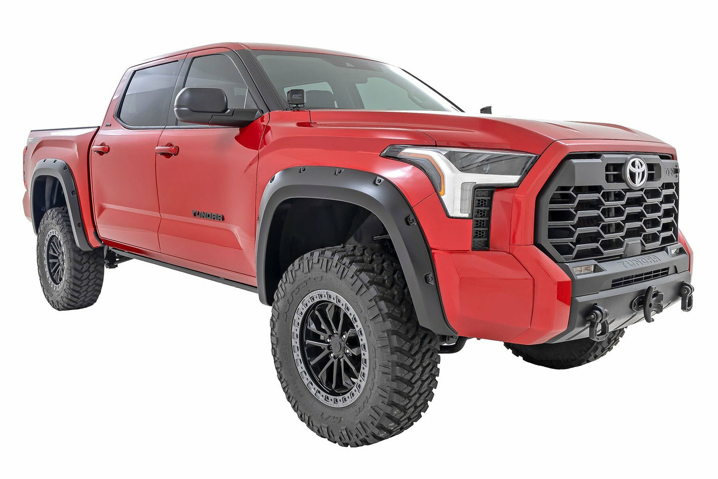 Fits Toyota Tundra 2&4WD (2022-2024) Pocket Fender Flares; Black; F-T11413-RCGB