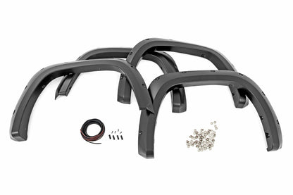Fits Toyota Tundra 2&4WD (2022-2024) Pocket Fender Flares; Black; F-T11413-RCGB