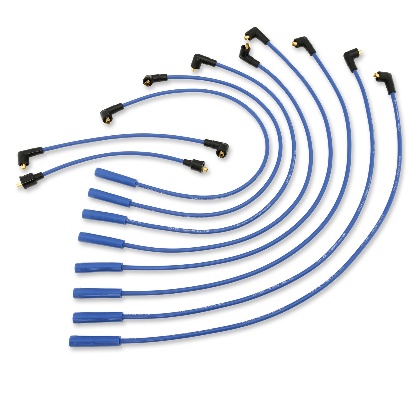 Spark Plug Wire Set Universal 8mm Silicone 5000 ohm/ft Hi Energy Blue 64652