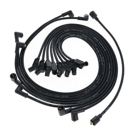 Spark Plug Wire Set Universal 8mm Silicone Spiro Pro 350 ohm/ft Black 74003