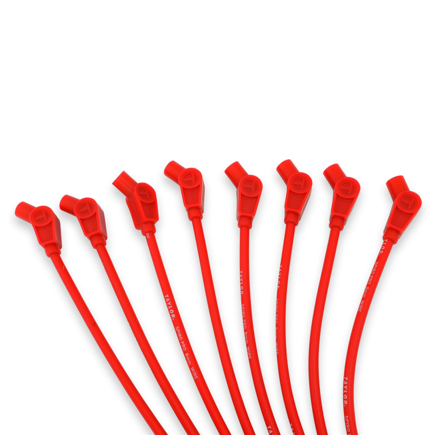 Spark Plug Wire Set Universal 8mm Silicone Spiro Pro 350 ohm/ft Red 76232