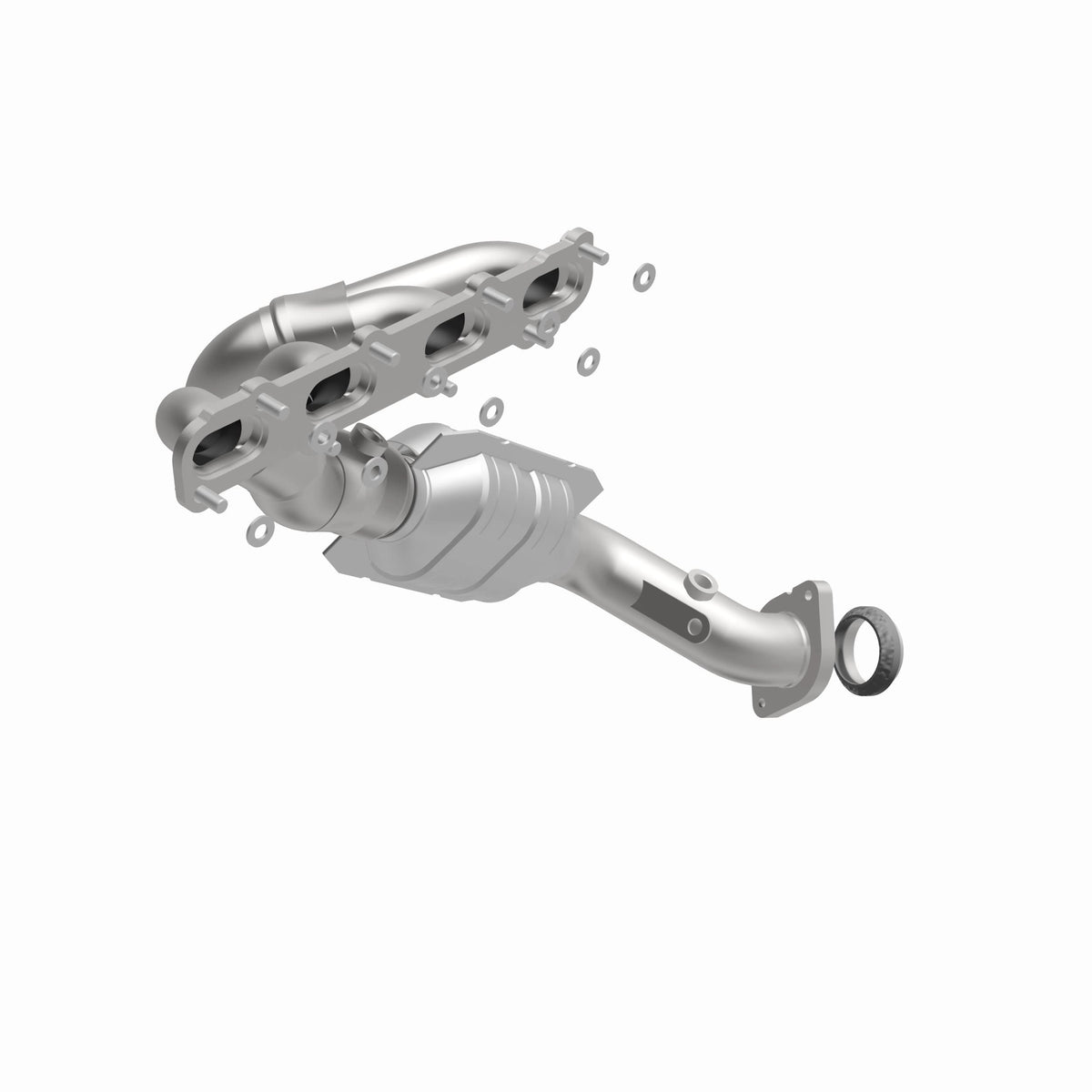 Catalytic Converter with Integrated Exhaust Manifold for HM Grade Federal / EPA Compliant Direct-Fit Manifold Catalytic