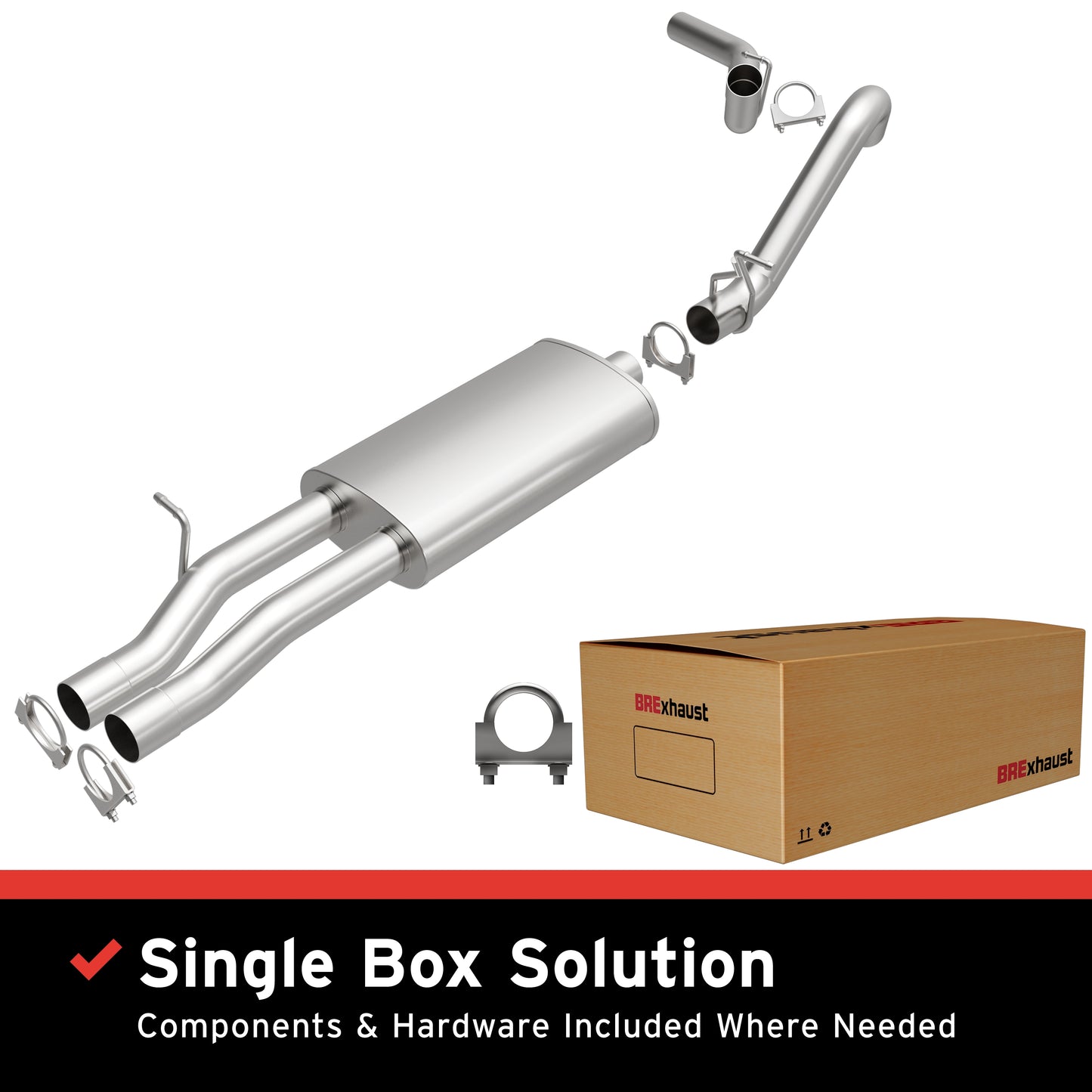 2001-2002 Chevy Silverado 2500 HD Direct-Fit Replacement Exhaust System 106-0865