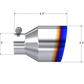 Tip; 4.5" OD Out; 2.5" ID; 6.5" Length; Angle Cut; Single Wall; T304 BE T5191BE - Exhaust Tips Car Part People
